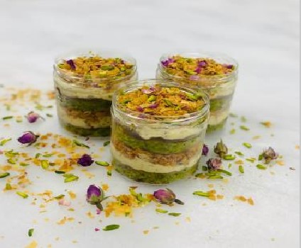 Baklava Basbousa Cheese Cake Jar